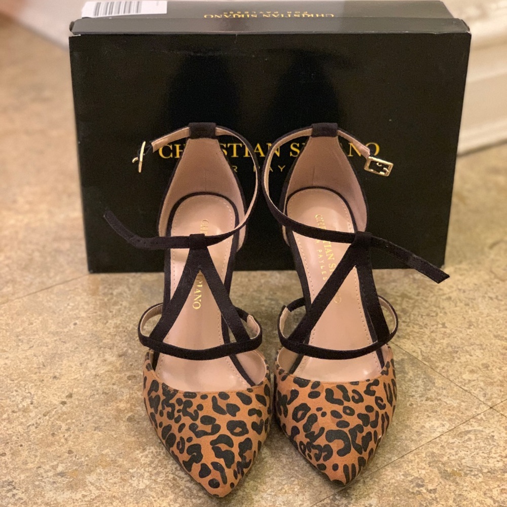 Christian Siriano Cheetah Black Heels